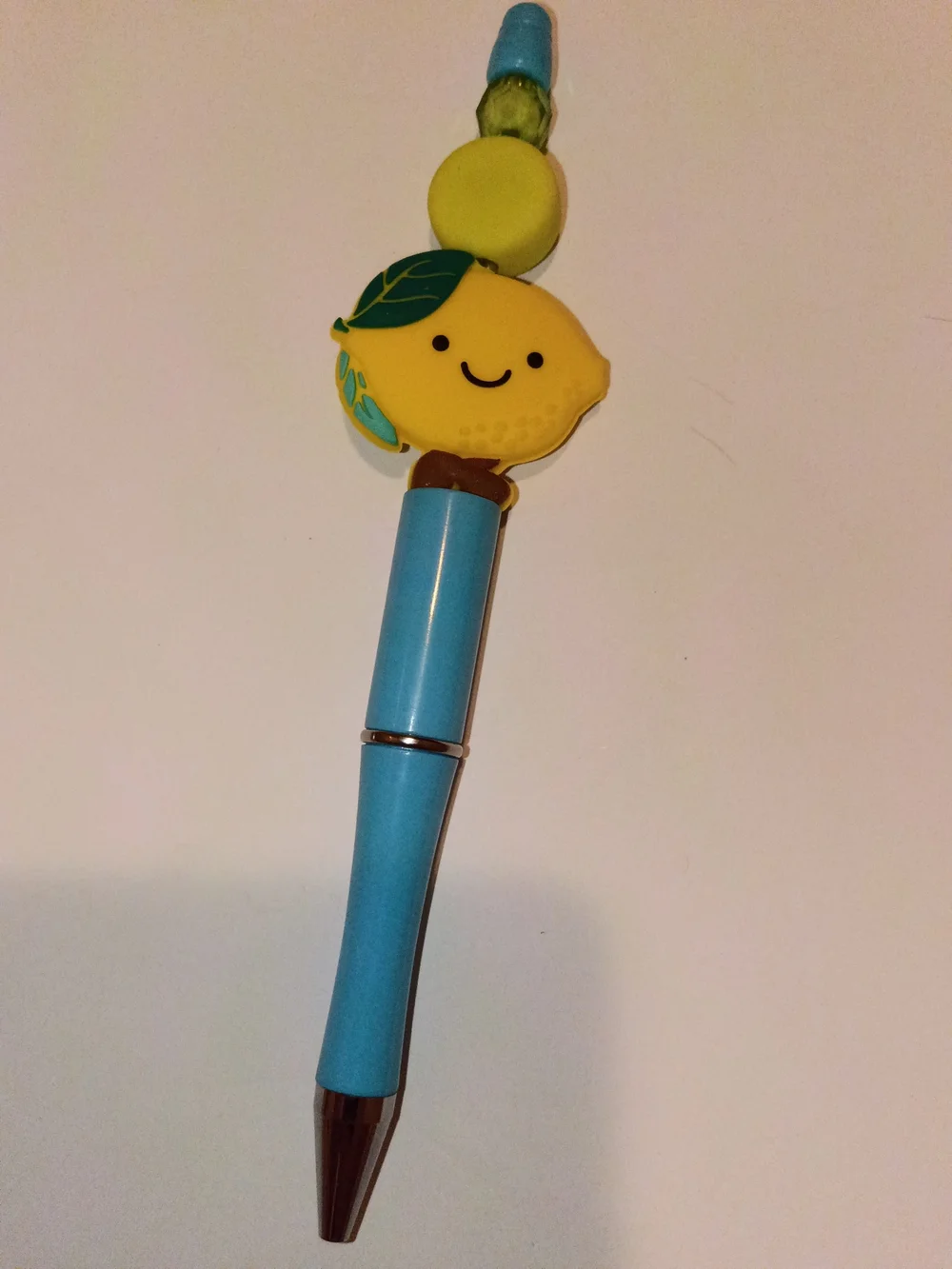 Cute Yellow Lemon Charm Blue Ballpoint Pen